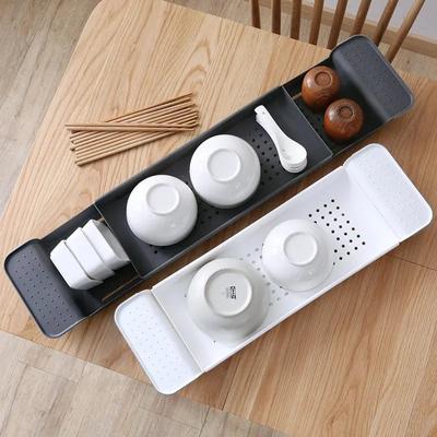 Bandeja de baño Caja Retráctil multifuncional Estante para accesorios de maquillaje almacenamiento Estante Extensible Lavabo bañera ducha cocina