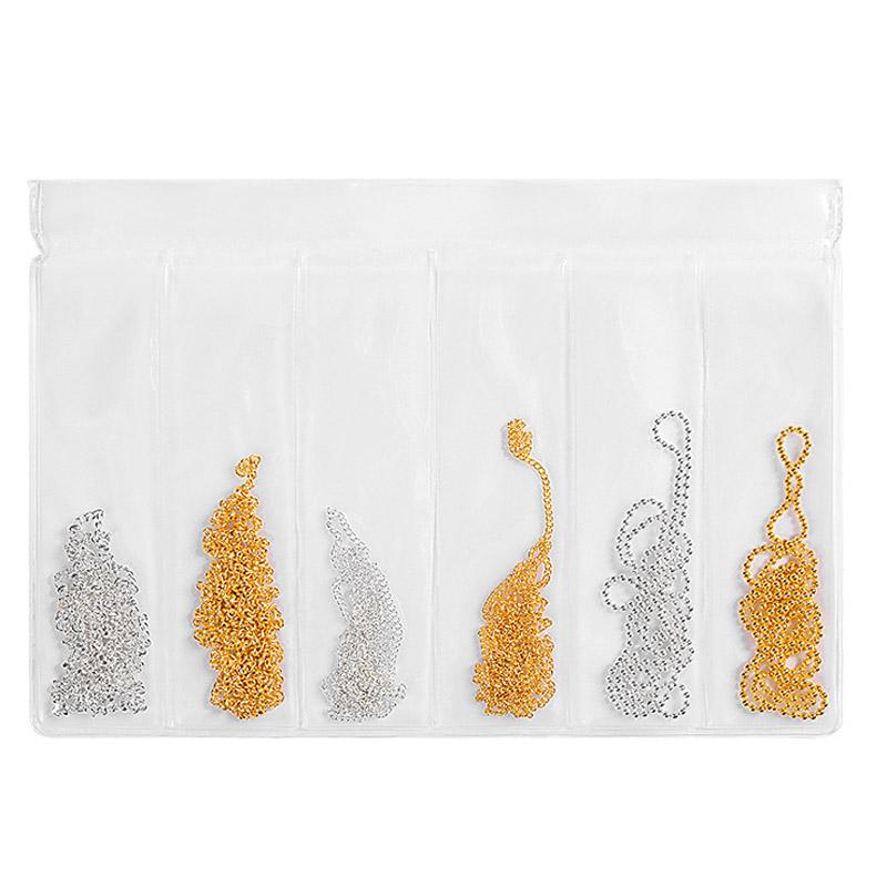 Nail Art Chain Nail Jewelry Color Nail Decoration Thickness Steel Ball Color Chain