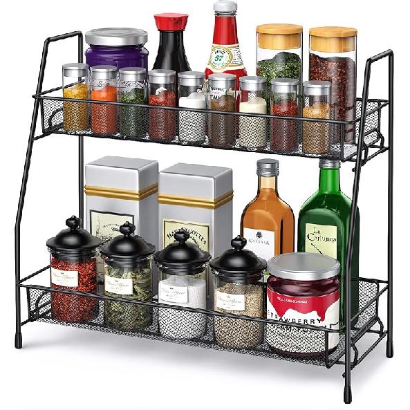 Spice Rack Organizer for Cabinet, Bathroom Organizer Countertop, Bathroom Counter Organizer, Kitchen Countertop Organizer, Bathroom Vanity Organizer