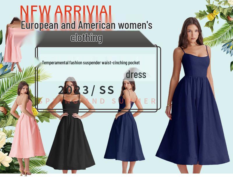 Women's Summer Backless Long Sling Dress – Sexy, Gentle Style