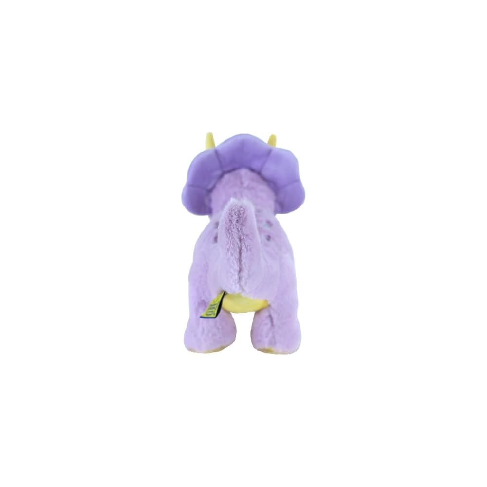 Sun Lemon Fluffies Rainbow Triceratops Plush Toy Light Purple 14x32x23cm Cute Dinosaur for Kids