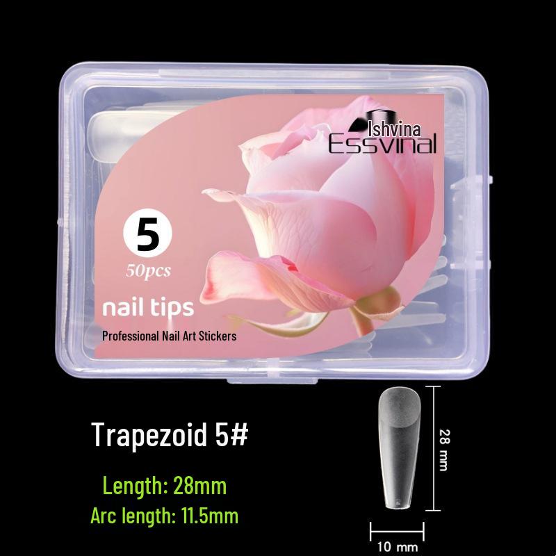 Matte Mandelfarbene Wassertropfen-Press-On-Nägel - Dünn, Nahtlos, Transparent, Dual-Use Aufklebbare Nagelverlängerungen