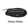 FLEOR 1PCS Alnico 5 Hot Dual Rails Humbucker Pickup Single Coil Sized fit ST/SQ Guitar Parts, Black/White/Yellow Option