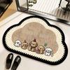 Cartoon Bathroom Mat: Non-Slip, Water-Absorbing Diatom Mud Mat for Toilet and Washbasin.