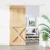 VidaXL Sliding Door and Hardware Kit 85x210 Cm Solid Pine, Interior Door, Interior Barn Door 3203268