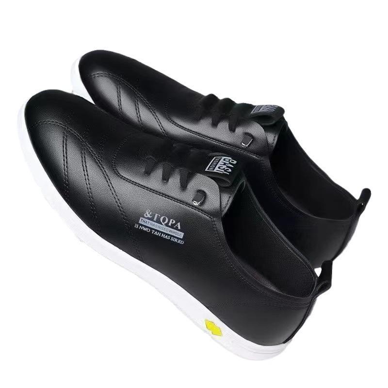 Men's Business Spring and Summer Business Leather Shoes Soft Sole Casual Shoes Small White Shoes British Bata Pedal Men's Beans Shoes