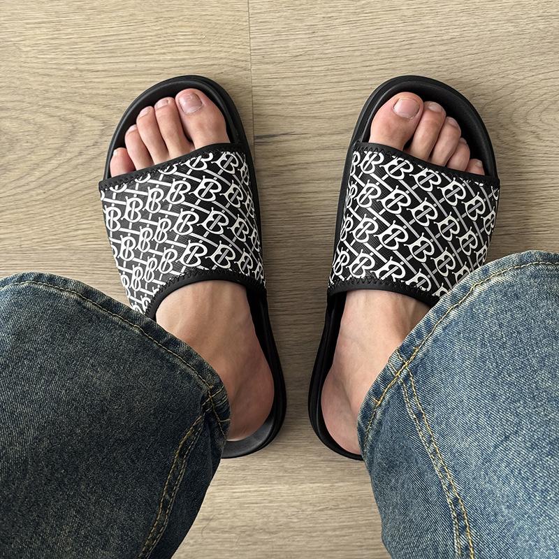 Trend one-word drag men's summer new non-slip comfortable outer wear fashion casual beach shoes 371267-J