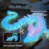 3D Printed Luminous Crystal Dragon Ornament - Fully Articulated Simulation Toy for Men's Creative Birthday Gift