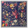 130cm*130cm High Quality Luxury Brand Large Square Scarves Twill Shawls Hanako Flower Print Silk Scarf For Women Headband