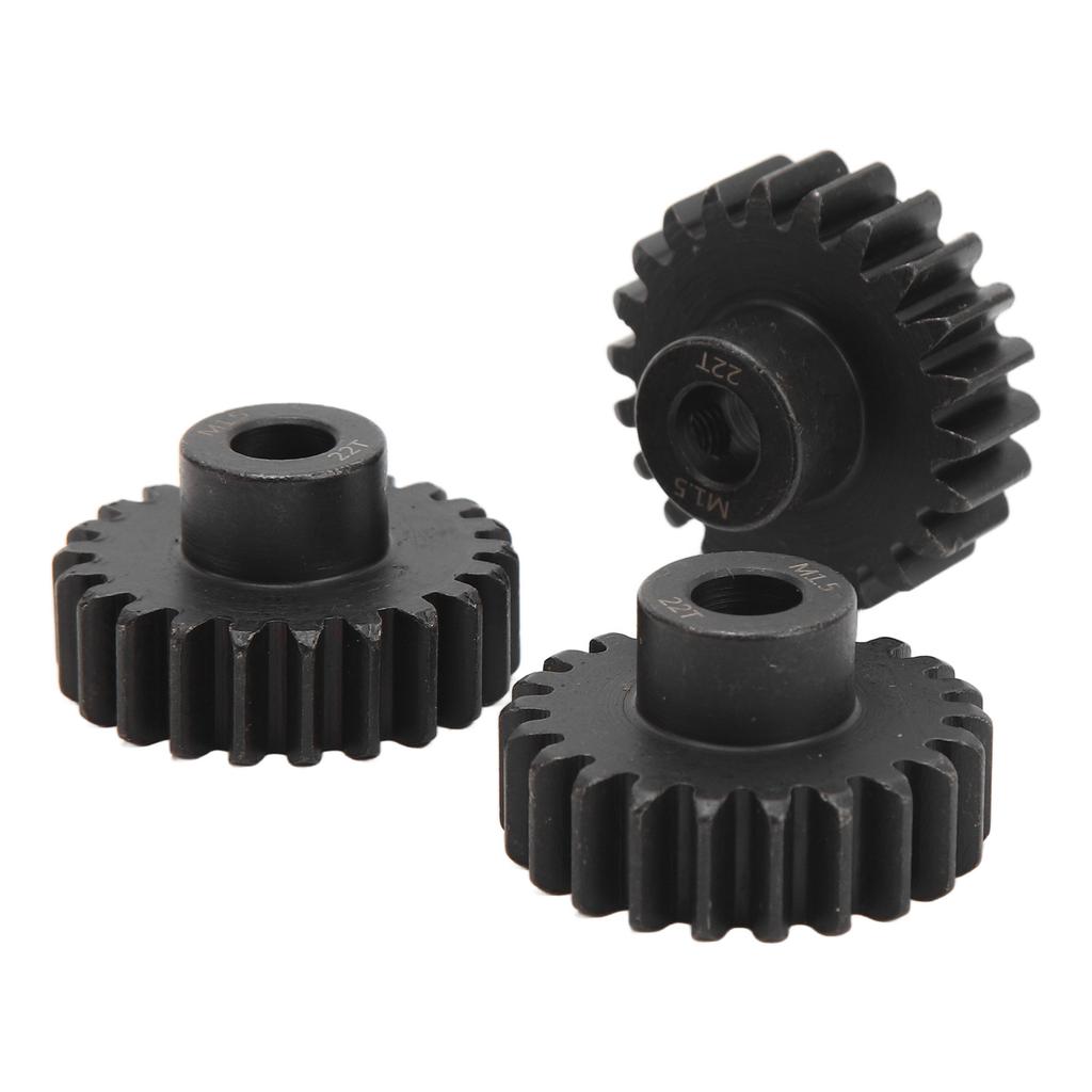 3pcs Steel M1.5 Pinion Gear Set 8mm Motor Pinion Gear with M5 Set Screw for 15 18 110 RC Car 22T