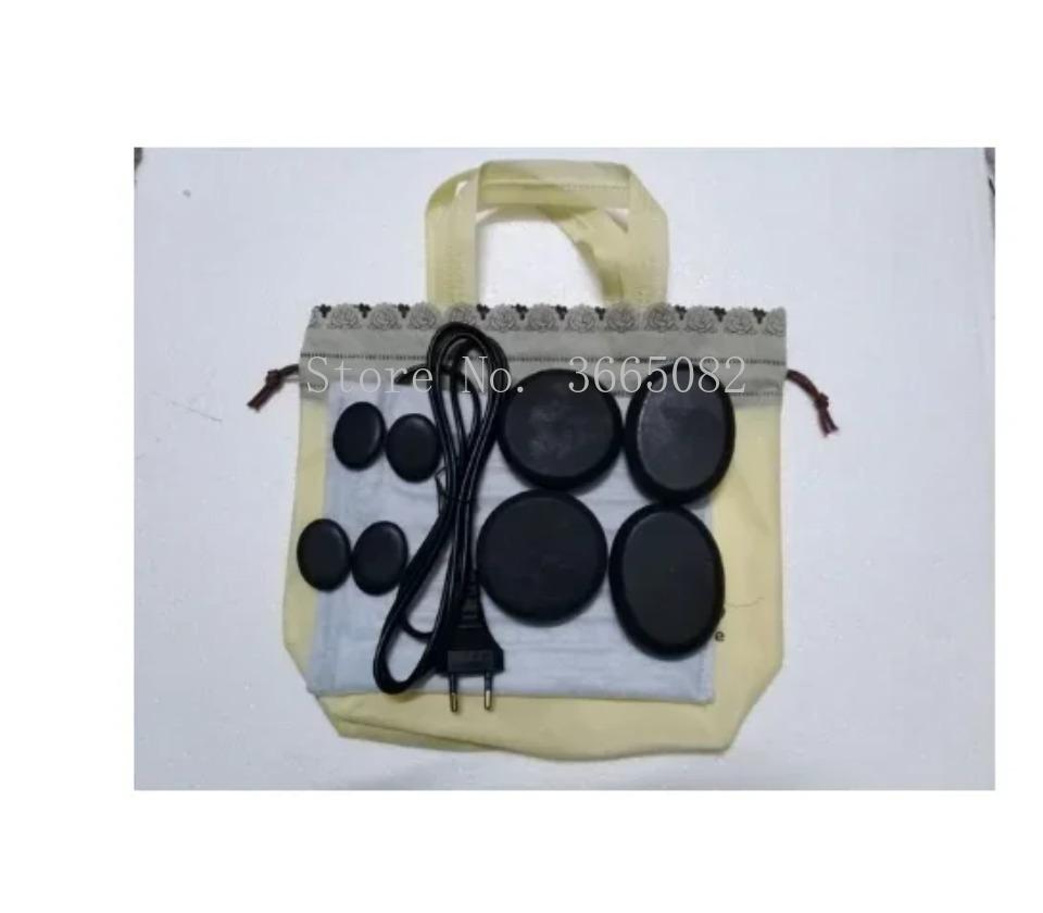 220V Stone massage Heater box/ heating bag/with 8pcs/10pcs/20pcs stone sets for hot energy lava volcanic stone spa massage