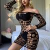Sex Underwear Sexy Mesh Jacquard Perspective Mesh Garment Suspender Hip Skirt Onesie