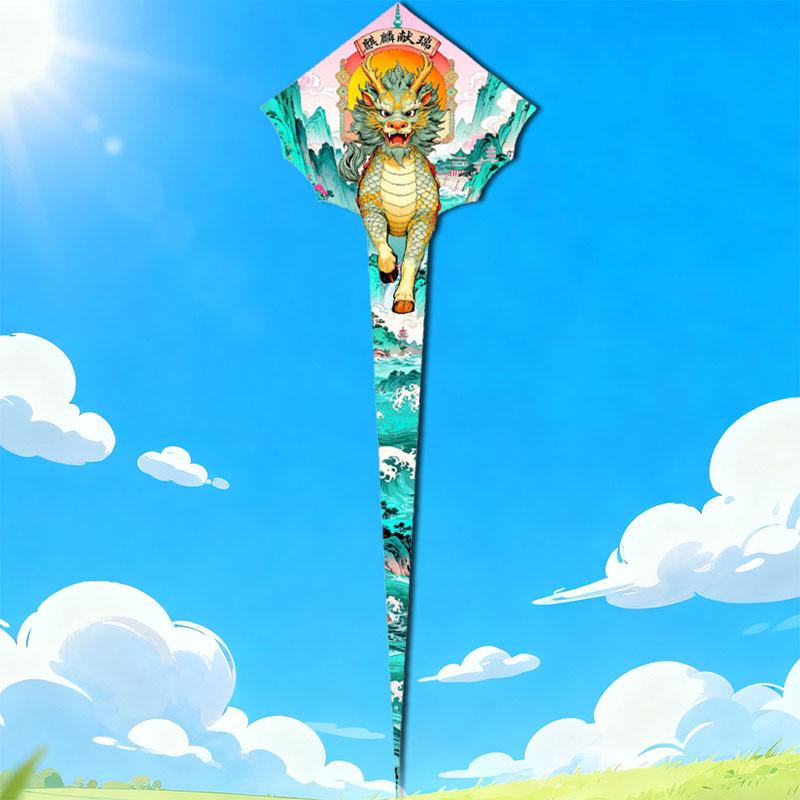Weifang Qilin Kite: New Triangular Children s Kite Inspired by Mythical Beast