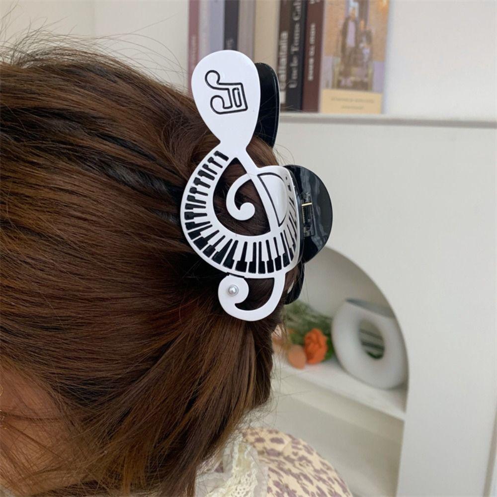 Video Tape Music Hair Clip Acetic Acid Big Shark Clip Personalized Acetate Guitar Hair Claw  Gift