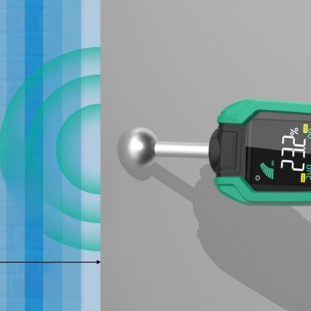Wood Moisture Meter, Humidity Measuring Instrument Wall Moisture Content Tester Adopting Spherical Sensor Technology