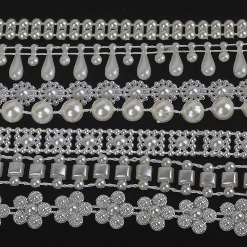Artificial Pearls String Beads Chain for Wedding Decoration Imitation Pearls String Beads for Craft Candle Bouquets