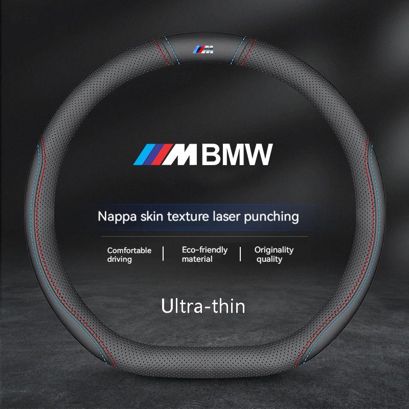 For BMW M X1 X3 X5 X6 E39 E46 E87 E90 E92 F10 F15 F25 F30 Carbon fiber Suede Leather Car Steering Wheel Cover Auto Accessories HG5