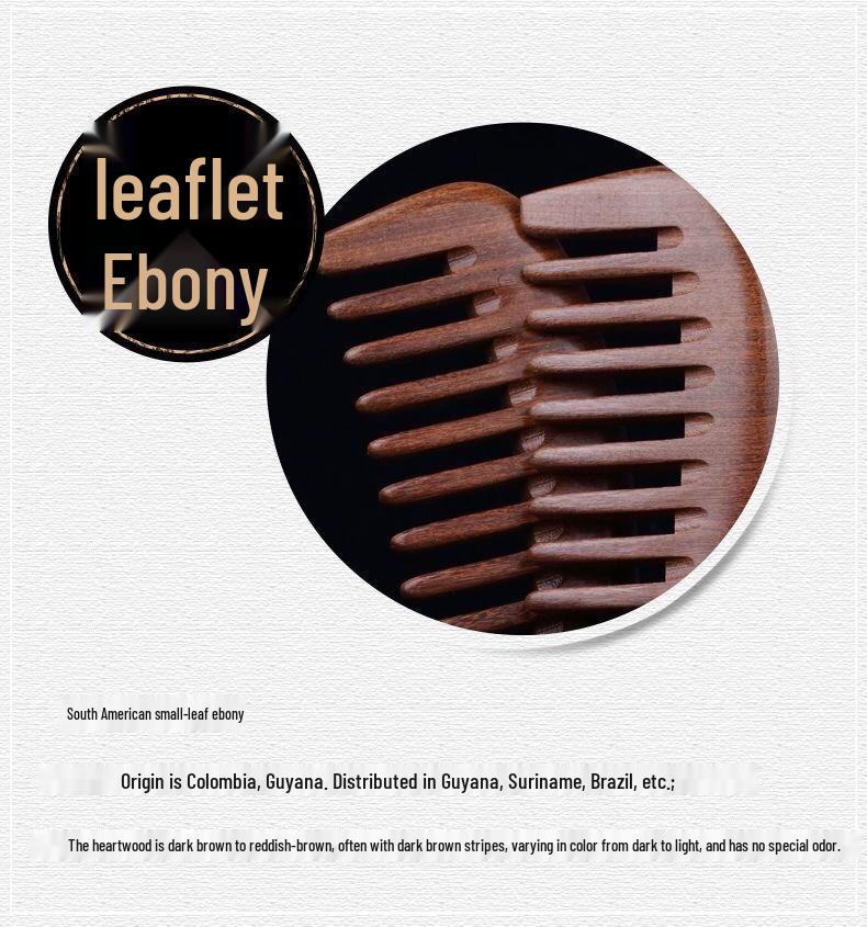 Sandalwood Anti-Static Curling Wide-Tooth Wooden Comb