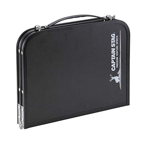 Stolik składany FD Captain Stag, 47 x 30 cm (Kompatybilny z grillem Kamado Smart B6), Czarny, UC-546