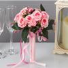 Bridal Bridesmaid Wedding Bouquet White Silk Flowers Roses Wedding Accessories Mariage Bouquet Artificial Flower
