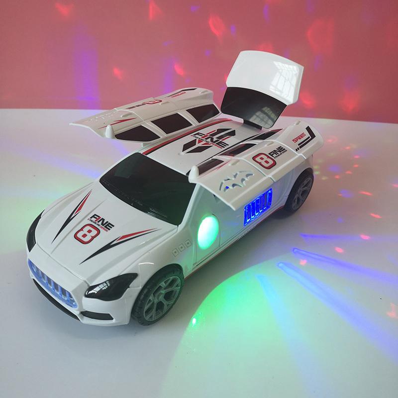 Elektrisches tanzendes Deformations-rotierendes Universal-Polizeiauto-Spielzeugauto-Jungenspielzeug-Kind ...Mädchenauto-Weihnachtsgeburtstagsgeschenk