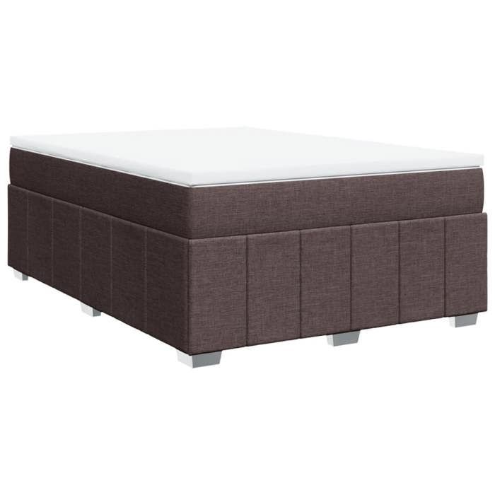 VidaXL Slat Bed Base with Mattress Dark Brown 140x200 Cm 3285480