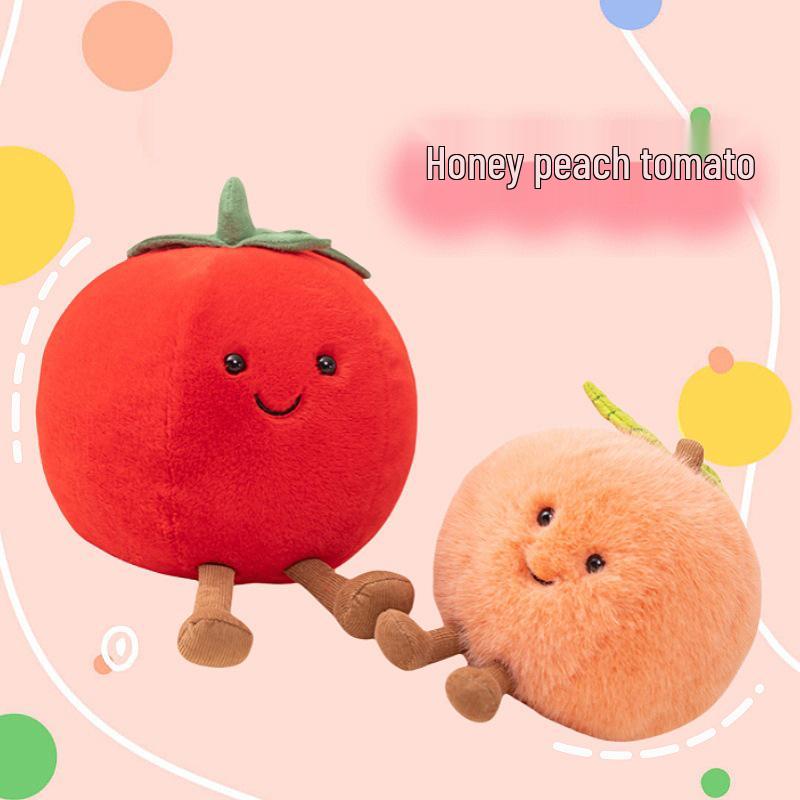 

Funny UK Tomato Peach Plush Pillow Toy for Girls 17cm (145g) томатний