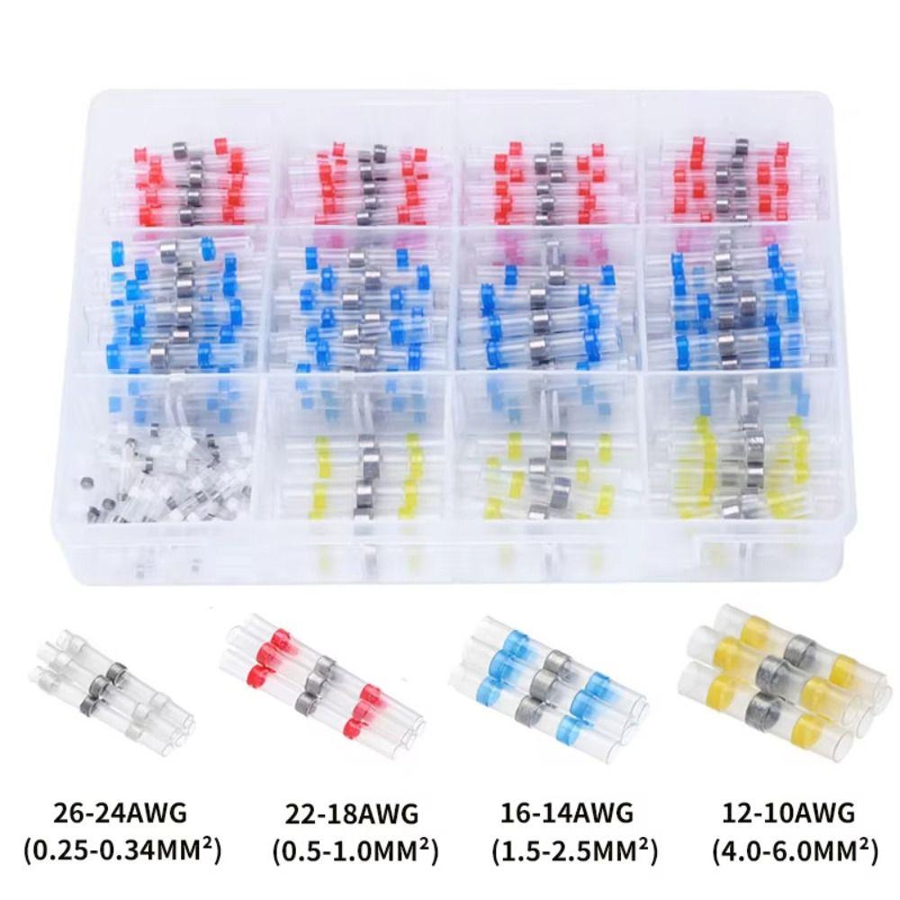 500 Stück/Set Neues Isoliertes Schrumpfschlauch-Set Mit Lötversiegelung Stoßverbinder Lötverbinder Elektrischer Verbinder Satz Wasserdichte Stoßverbinder