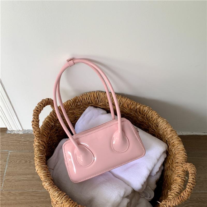 Simple shoulder bag, women's high-end handbag, commuter women's patent leather styling underarm bag women