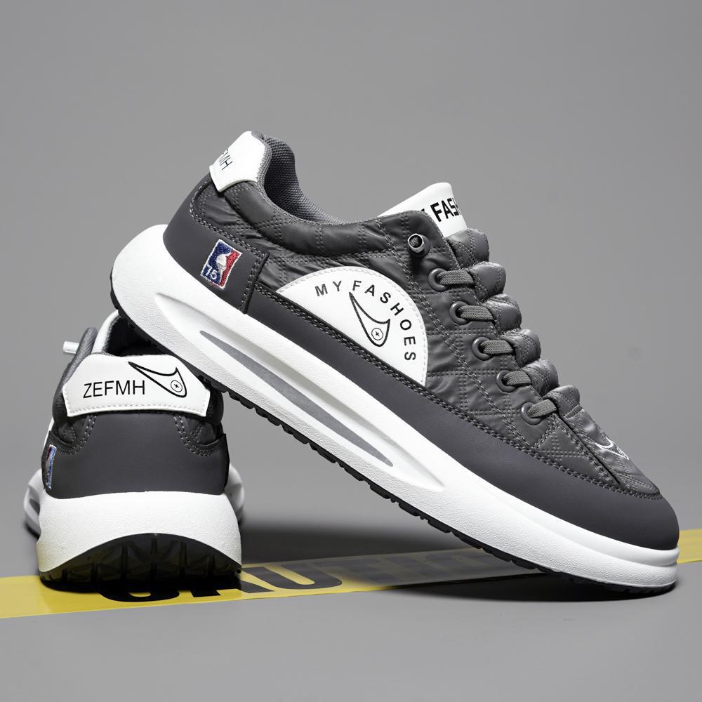 Herrskor Mode Vinter Nya Stilar av Andningsbara Vardagsskor Trendig Textur Bekväma Trendiga Sport Herrskor