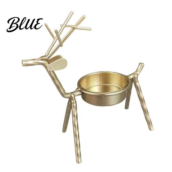 Unique Housewarming Presents Deer Shape Candle Holder, Metal Tealight Stand for Dining Table Wedding Vintage Style Ornament Centerpiece, Decorative