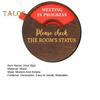 Rotatable Wooden Office Door Sign Meeting In Progress Office Door Busy Sign Welcome Please Knock Meeting Room Door Plaque Decoration