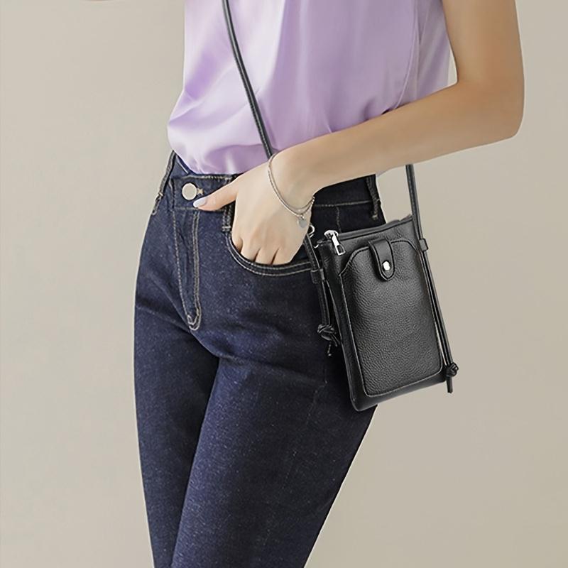 Minimalist Solid Color Design for Women, Portable Phone Bag Trendy And Versatile, Crossbody Bag Coin Purse
