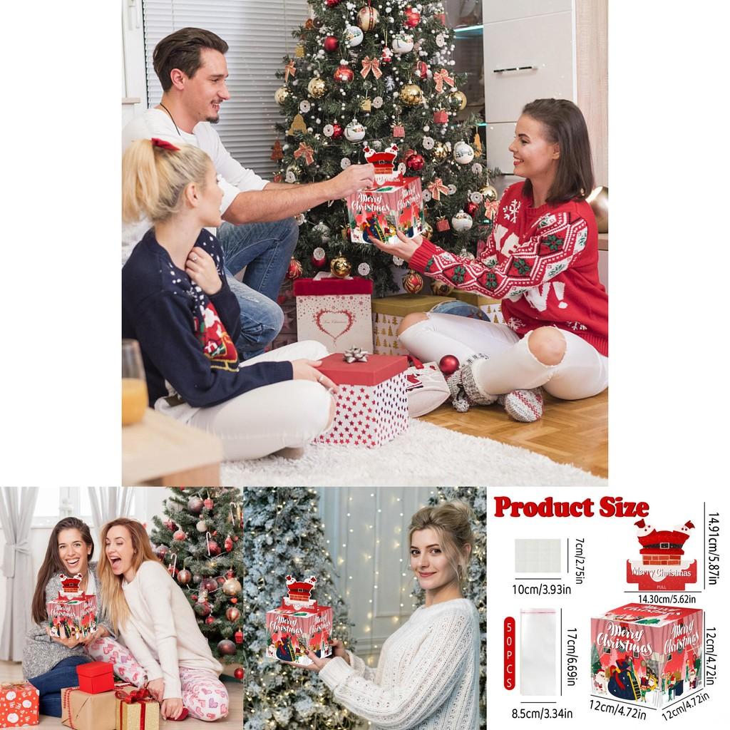 Christmas Party Decorations Gift Box With Red Gradient Finish For Holiday Celebrations