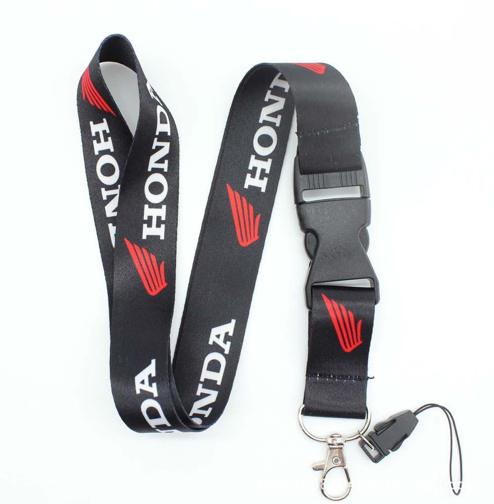 URY4 Lanyard Nylon Printing Emblem Style Black White Red Blue Keychain For Honda CBR300RR CBR600RR CBR1000RR CBR500R CBR650F VFR800
