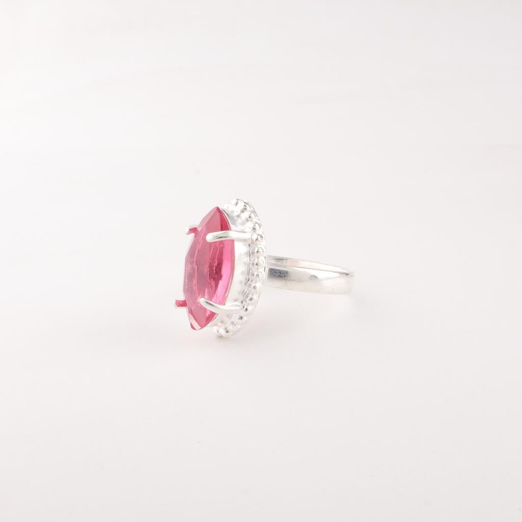 Pink Tourmaline Gemstone 925 Sterling Silver Jewelry Handmade Ring Gift For Mom RR-64-8
