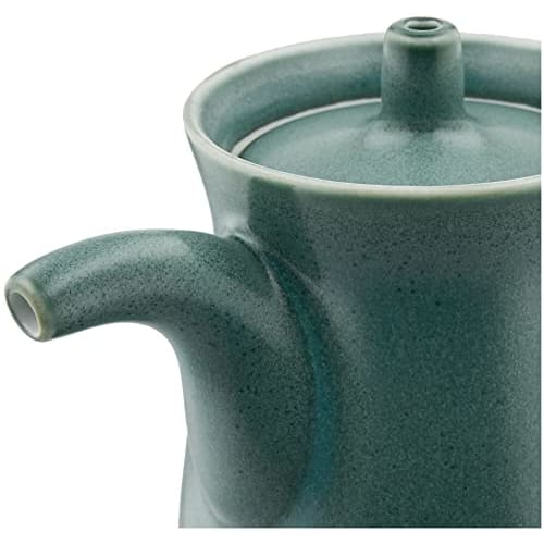 Hakusan Porcelain G-Shaped Soy Sauce Dispenser, Small, Green, Approx. 6 X 7.5cm, 80ml, Hasami Ware, Made In Japan