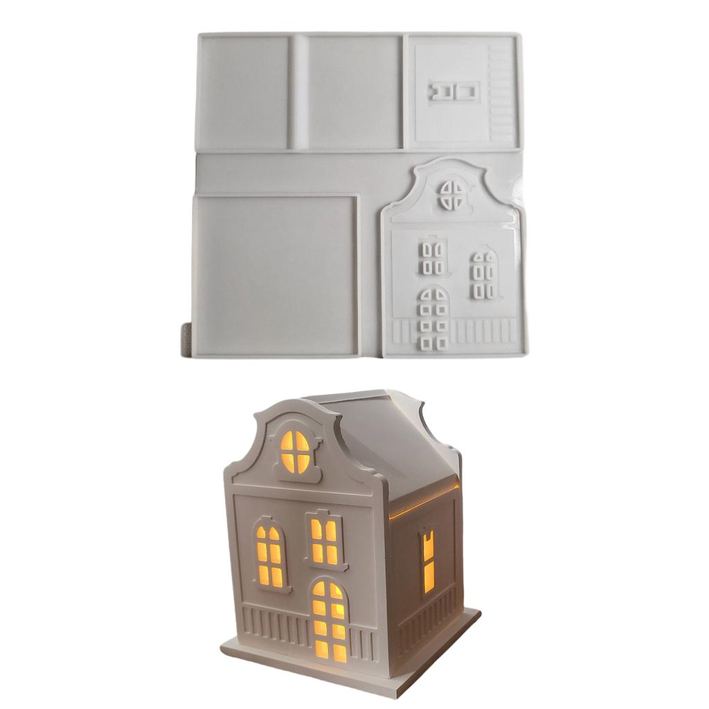 Multipurpose House Shape Keychain Sturdy Silicone Molds Portable Resin Set Accessory for Unique Jewelry Making Set