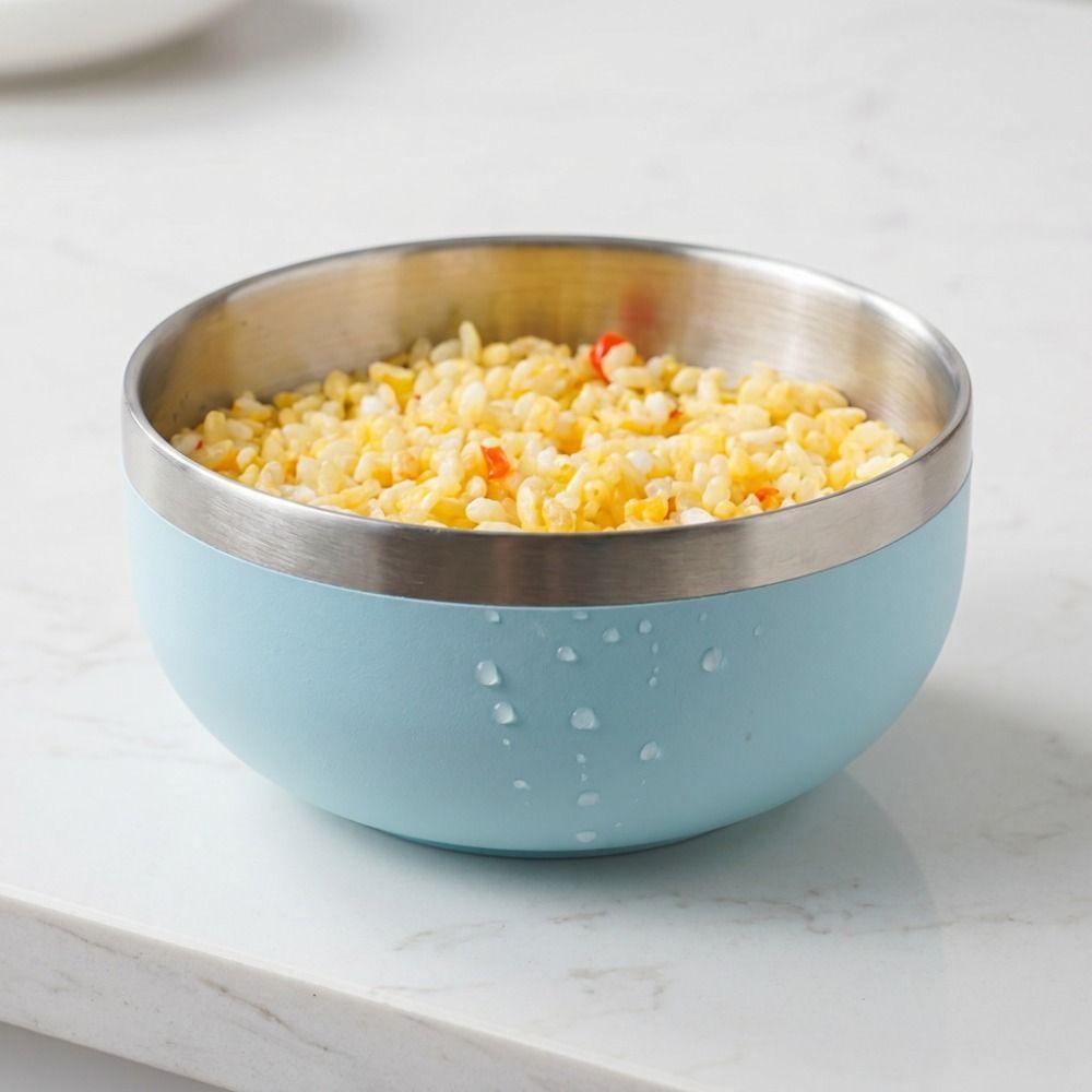 Round Bowl Fruit Salad Bowl Multi-color Food Container Modern Simple Style Soup Bowl Noodle