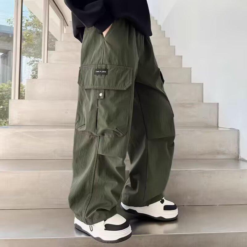Children's Clothing Boys' Pants Spring and Autumn 2025 New Loose Cargo Pants for Big Boys Trendy Long Pants
