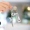 key valentines day key chain Custom A\-Z 26 Initials Letter Engrave Drive Safe I need you here with me car key