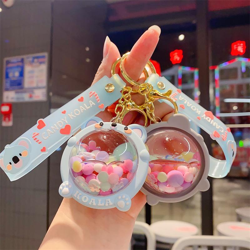 Cartoon Acrylic Oil Candy Koala Keychain Pendant Couple Car Bag Pendant Keychain