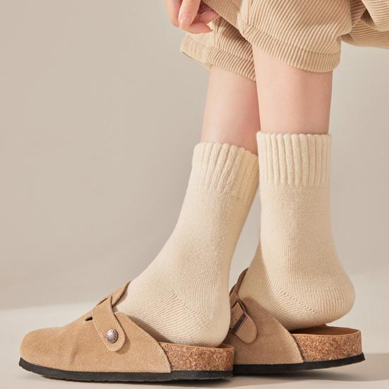 Damen Dicke Warme Socken Herbst Winter Weiche Gemütliche Fleecegefütterte Stiefelsocken Flauschige Kaltwetter Thermosocken