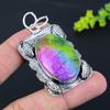 Regenbogen Solarquarz Edelstein Handgefertigt 925 Sterlingsilber Anhänger 2.40" F5y24