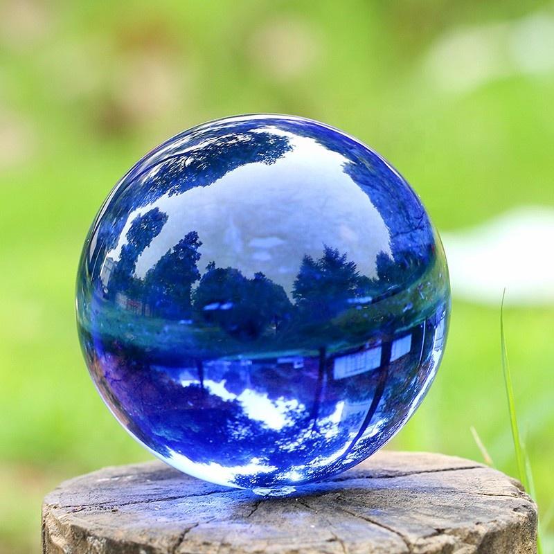 Crystal Gifts Home Decor Ball Centerpiece 6cm Colorful K9 Blue Color Crystal Ball