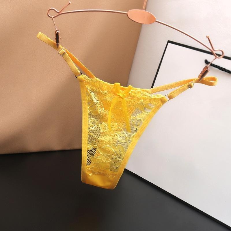 Adjustable Low-Waist Lace Thong – Sexy, Fashionable Transparent T-Back