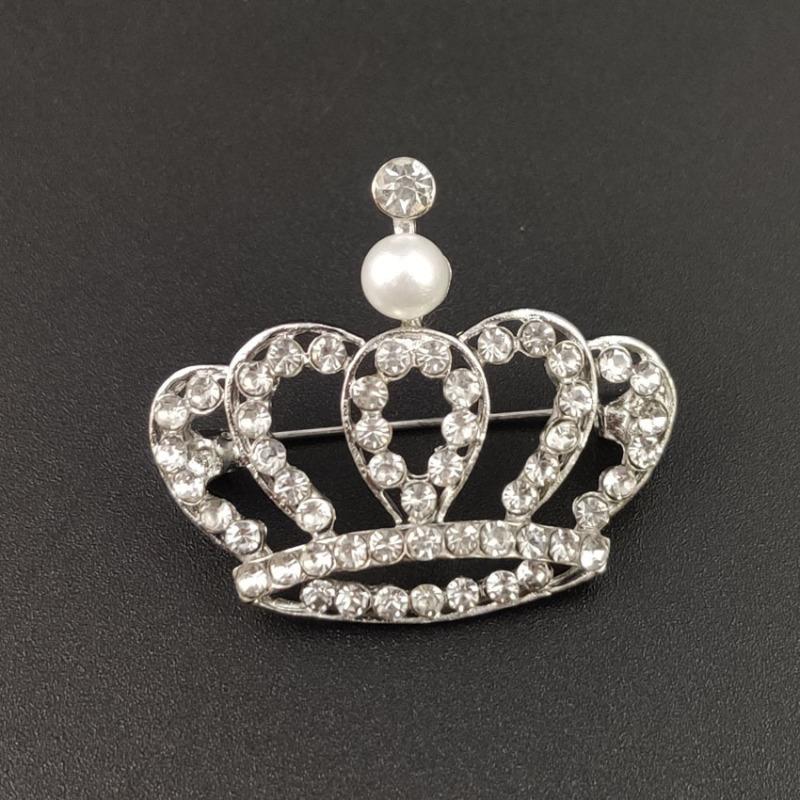Doamnelor din aliaj strass coroana brosa ace haine accesorii bijuterii pentru femei fete