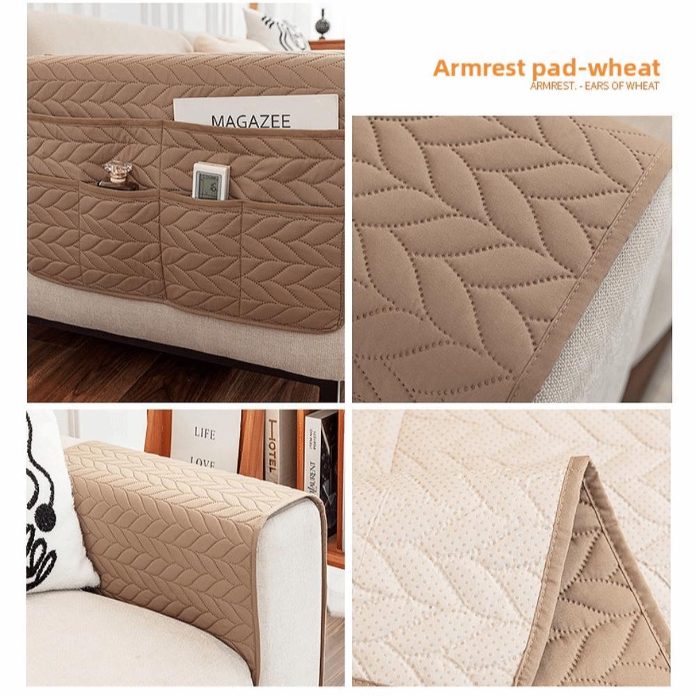 New Anti-dirty Sofa Armrest Covers with Storage Bag Waterproof Couch Arm Slipcover Washable Chair Arm Cover for Living Room
