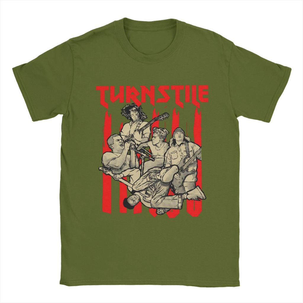 Turnstile TShirt Summer Cotton T Shirts For Unisex Trendy Cool Printed Tshirt Short Sleeves Vintage Top Tees