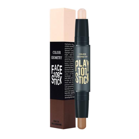Dual-ended Face Eye Foundation Concealer Highlighter Stick Facial Contour Pen